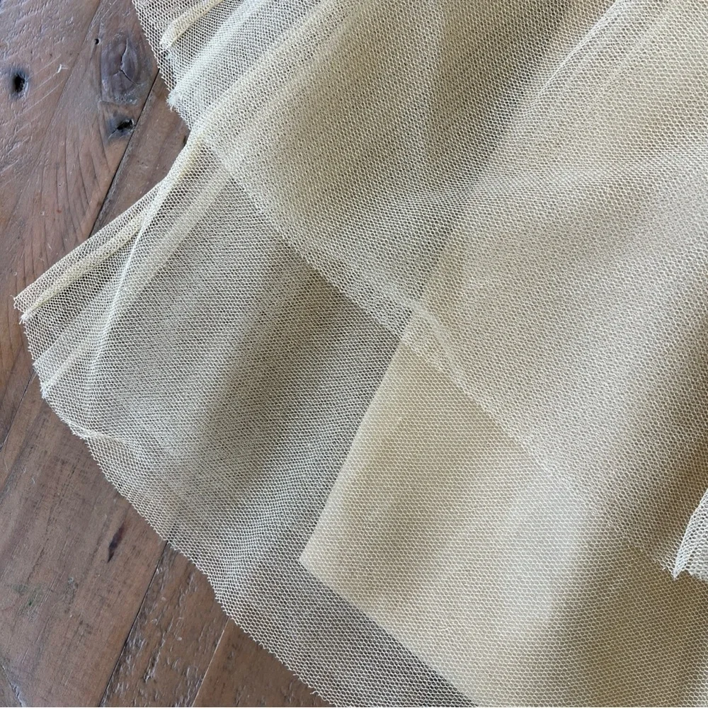 Janie and jack metallic gold colorblock tulle party dress nwt